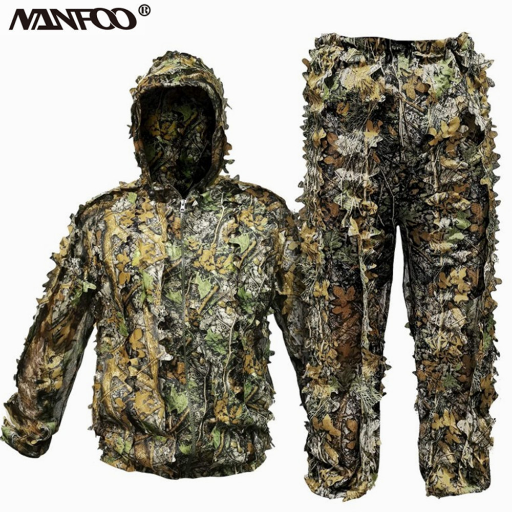 Adult 3D Leaves Bionic Camoufl - Camouflage Hunting Jacket recension och pris