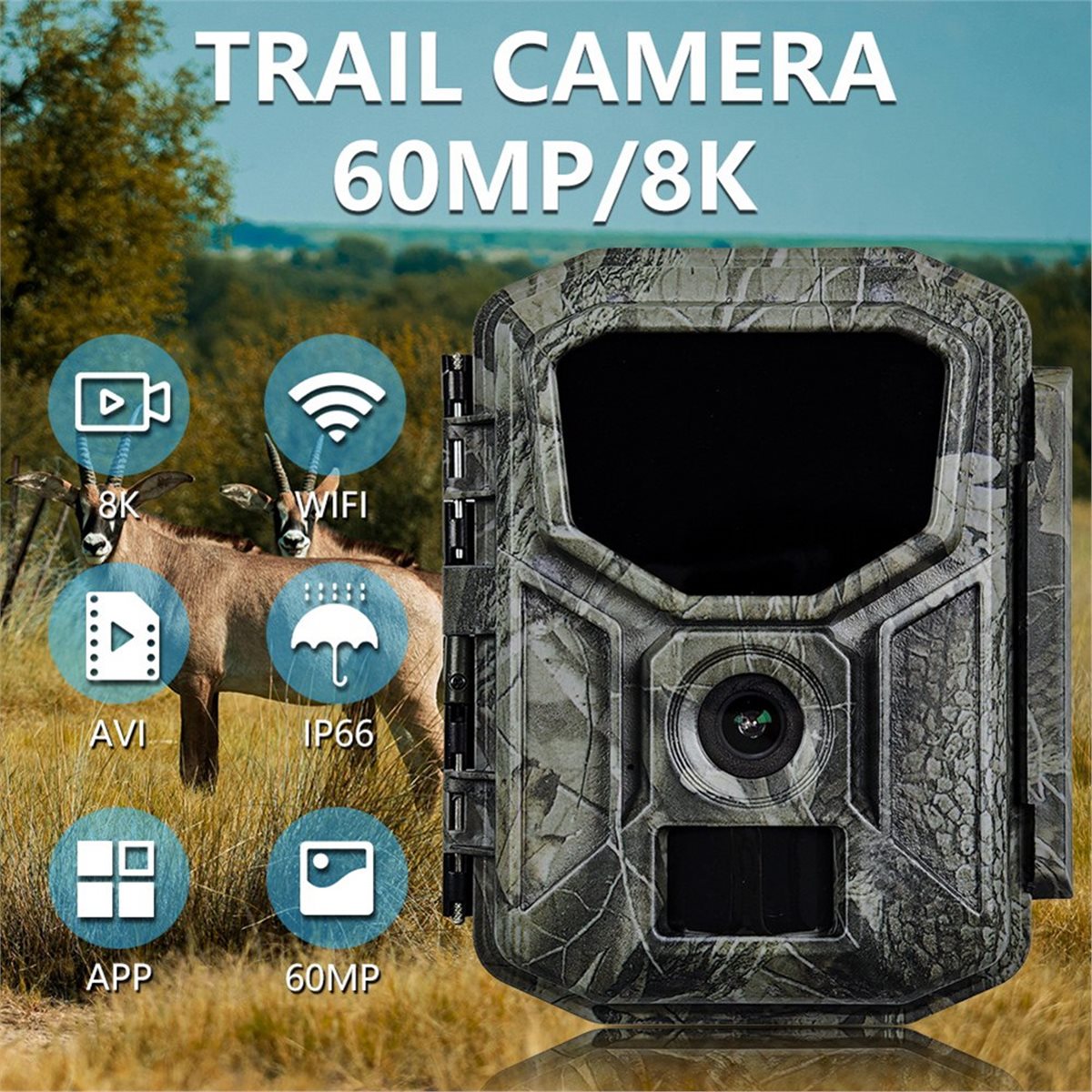 fine 8K Hunting Camera HD Wild - Hunting Outdoor Rug recension och pris