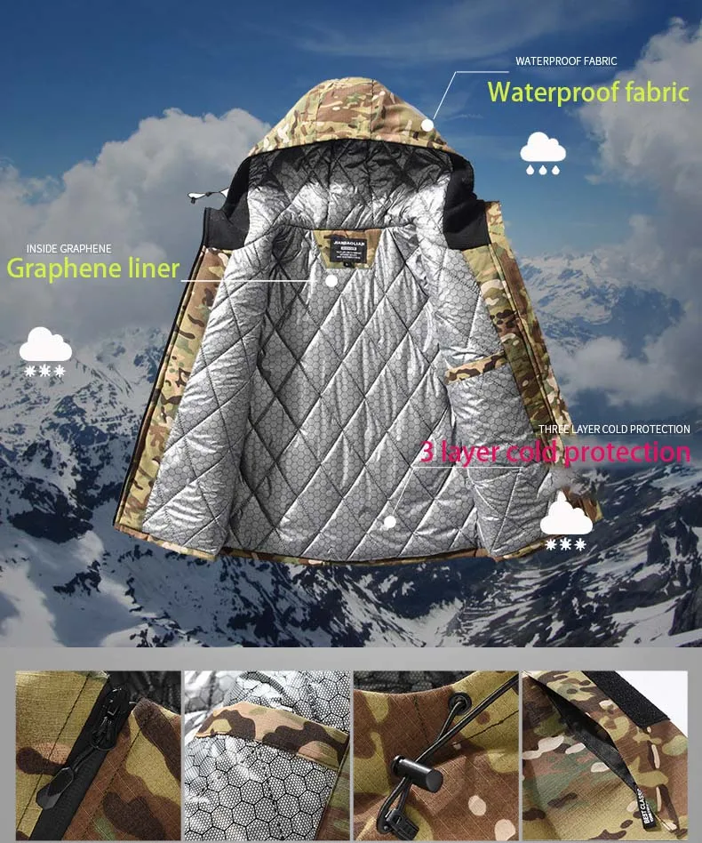 Winter Men Tactical Jackets –3 - Camouflage Hunting Jacket recension och pris