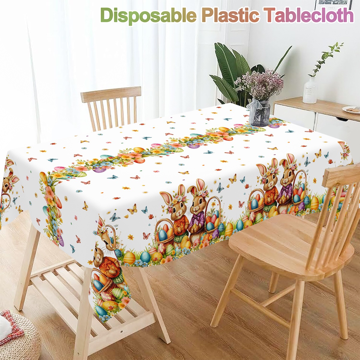 130*220cm Easter Cute Bunny Ta - Outdoor Hunting Table recension och pris
